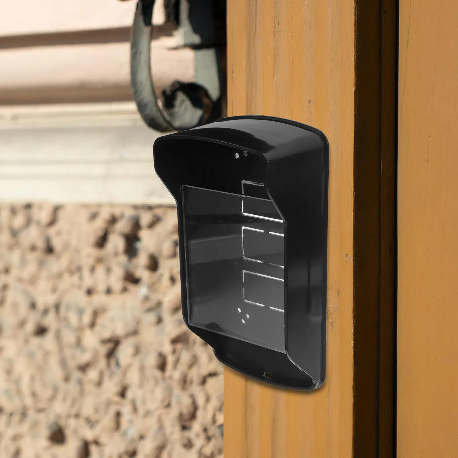 

Plastic Transparent Doorbell Rain Cover Flip Cap Protector for Control Attendance Machine Card Reader Keypad