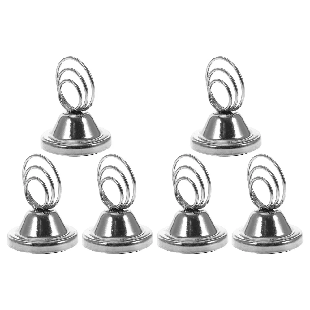 

6pcs Table Number Stands Card Holders Wire Picture Holders Table Signs Restaurant Signs Home Decor Event Accessories