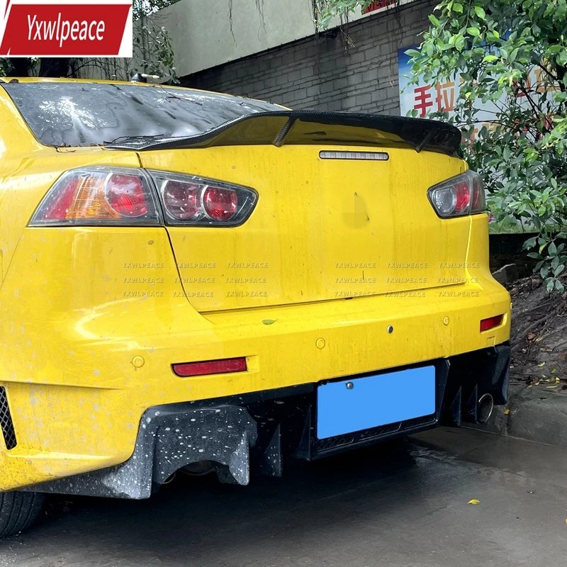 

For Mitsubishi Lancer EX Evo 2008-2015 R Style Real Carbon Fiber/ABS Black Rear Trunk Lip Spoiler Wing Body Kit Accessories