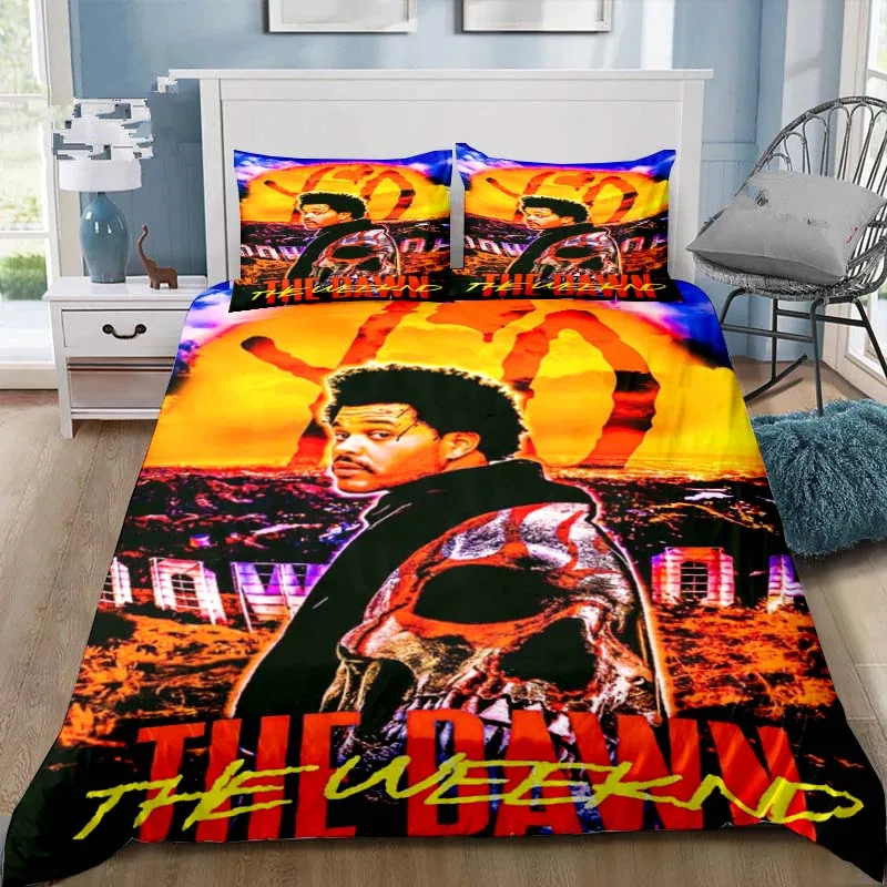 XO The Weeknd All Season Twin Bedding Set 3 Piece Comforter Set Bed Duvet Cover Double King Bedding Set