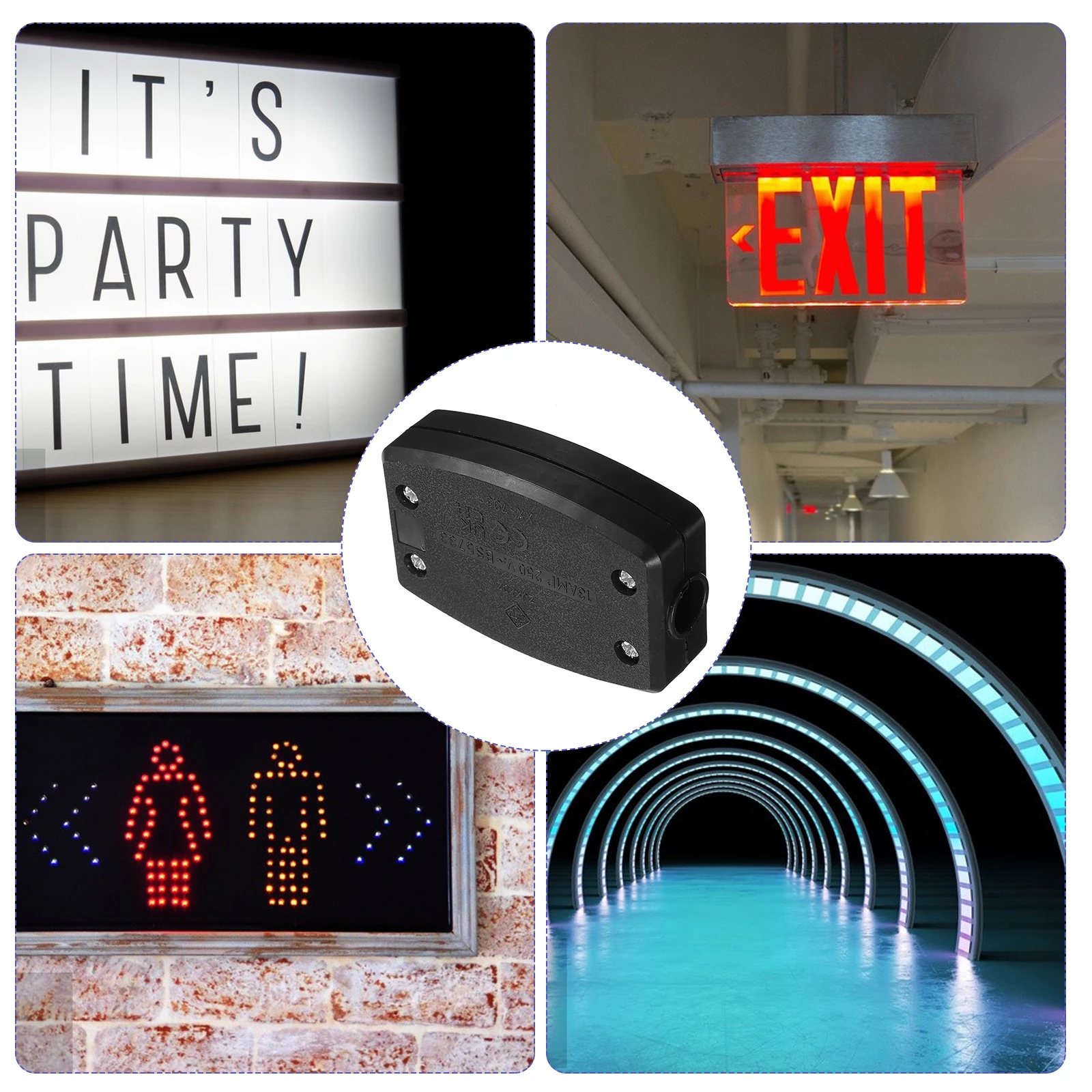 

4Pcs Waterproof 13a 250V Light Portable Suitable All Kinds LED Installations