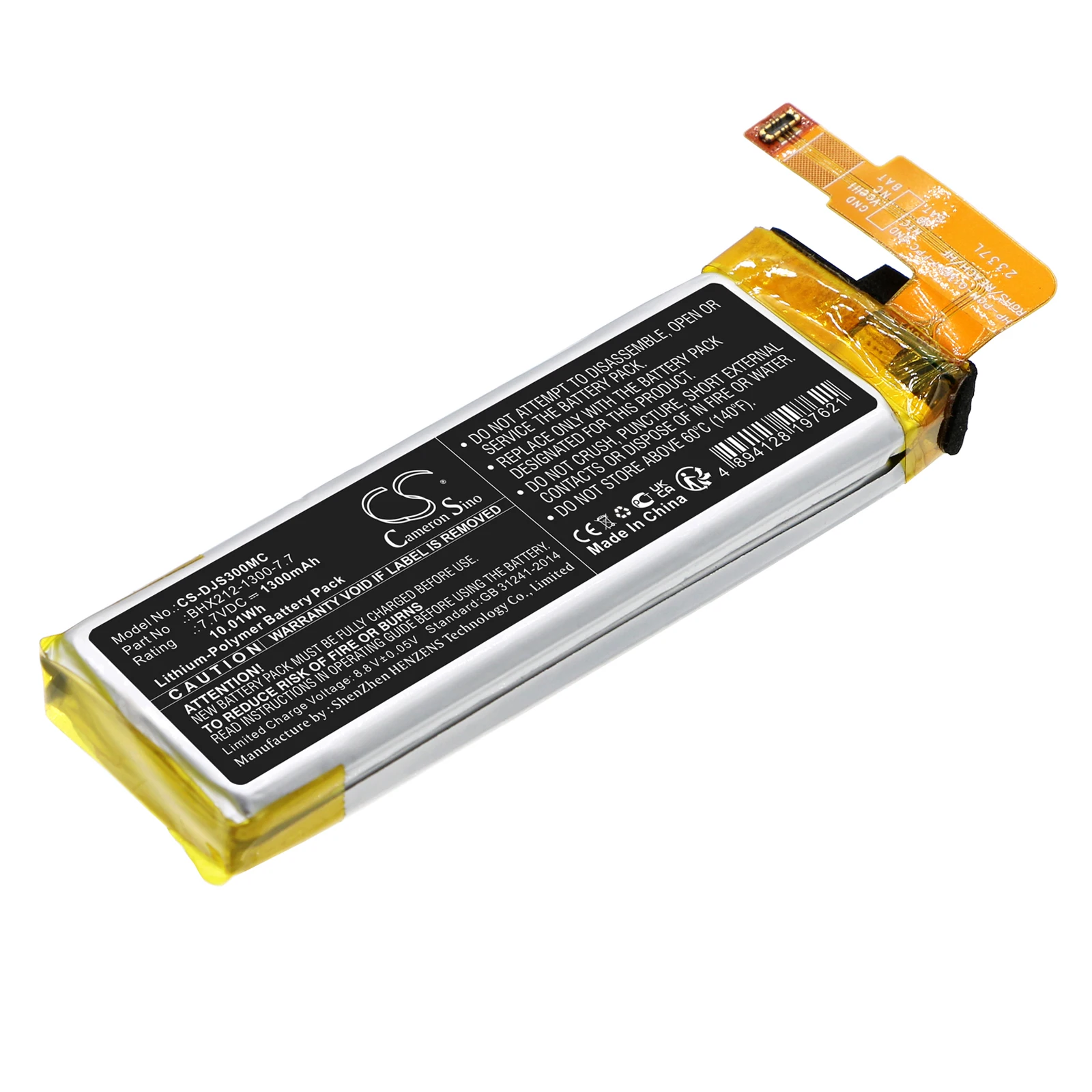 

CS Replacement Battery For DJI Osmo Pocket 3 BHX212-1300-7.7 1300mAh / 10.01Wh Camera