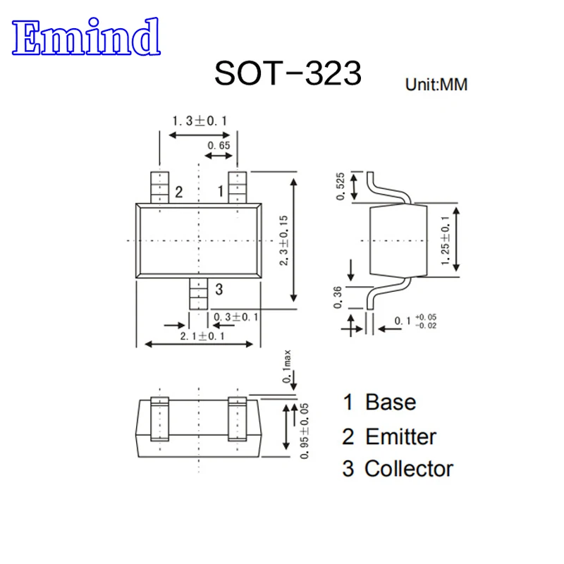 500/1000/2000/3000Pcs BC817-25W SMD Transistor SOT-323 Footprint 6B Silkscreen NPN 45V/500mA Bipolar Amplifier Transistor