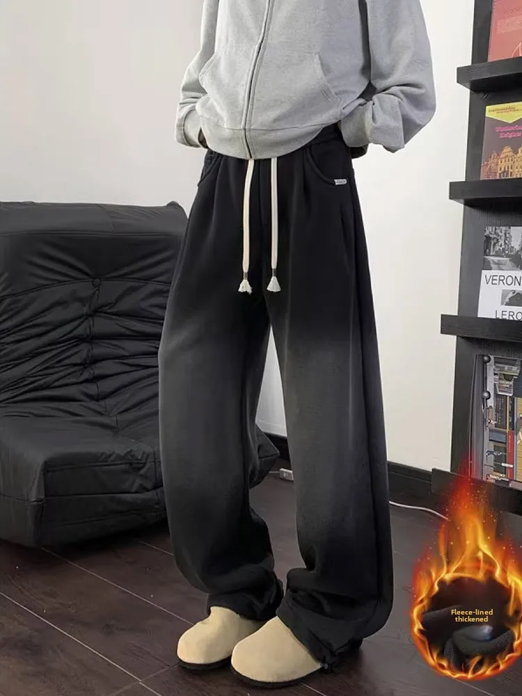 

Ay Fce Lined Thiened спортивные штаны мужские зимние Cleanfit зауженные свободные широкие брюки прямые повседневные спортивные брюки