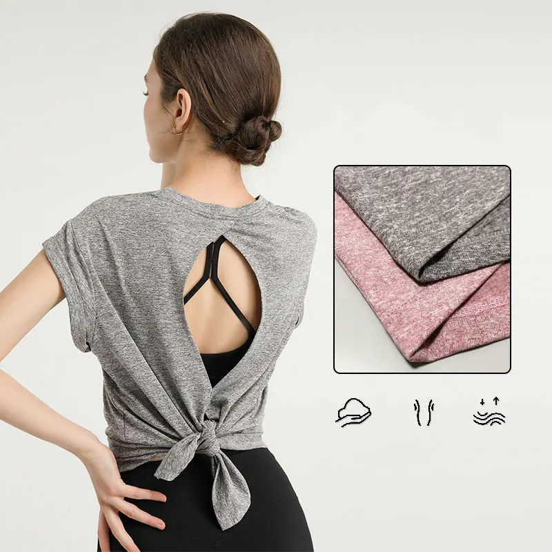 Stown New Style Temperament Quick Drying Sportswear T-shirt Fashion Yoga Vest for Women Sexy Back Top Fitness Suit Female