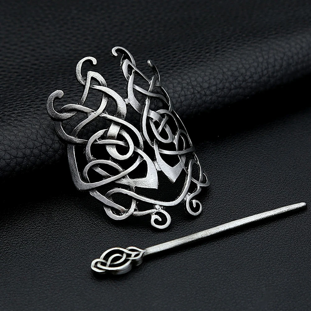Nordic Vintage Viking Celtic Knot Hairpin Alloy Hair Accessory For Women & Men Simple Fashion Scandinavian Jewelry Party Gifts - view 3