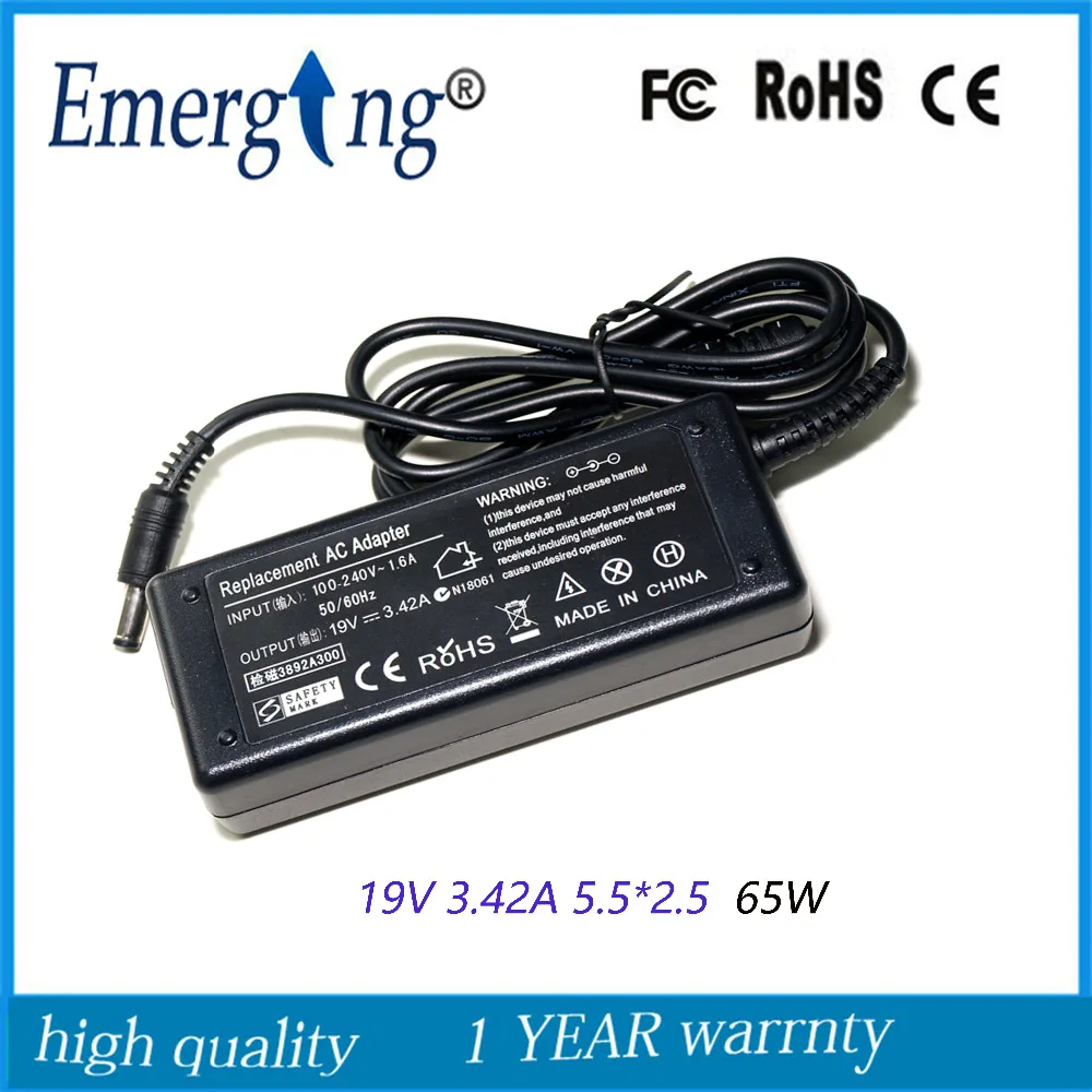 

19V 3.42A 5.5*2.5mm 10pcs Charger Power Supply AC Laptop Adapter