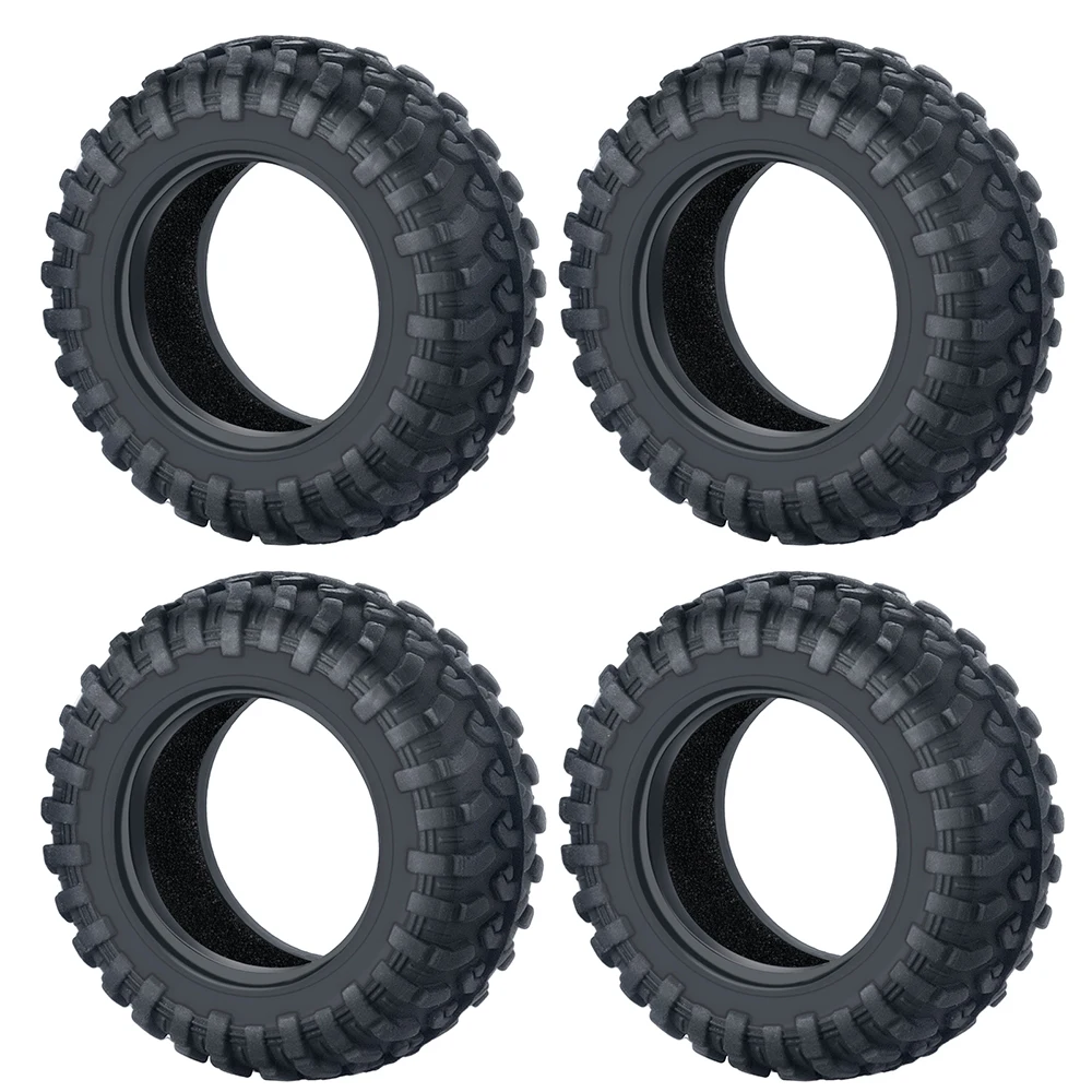 AXSPEED 4PCS Rubber Tyres Wheel Tires 15x42mm for 1/18 Kyosho Jimny, 1/24 Axial SCX24 Upgrade Parts