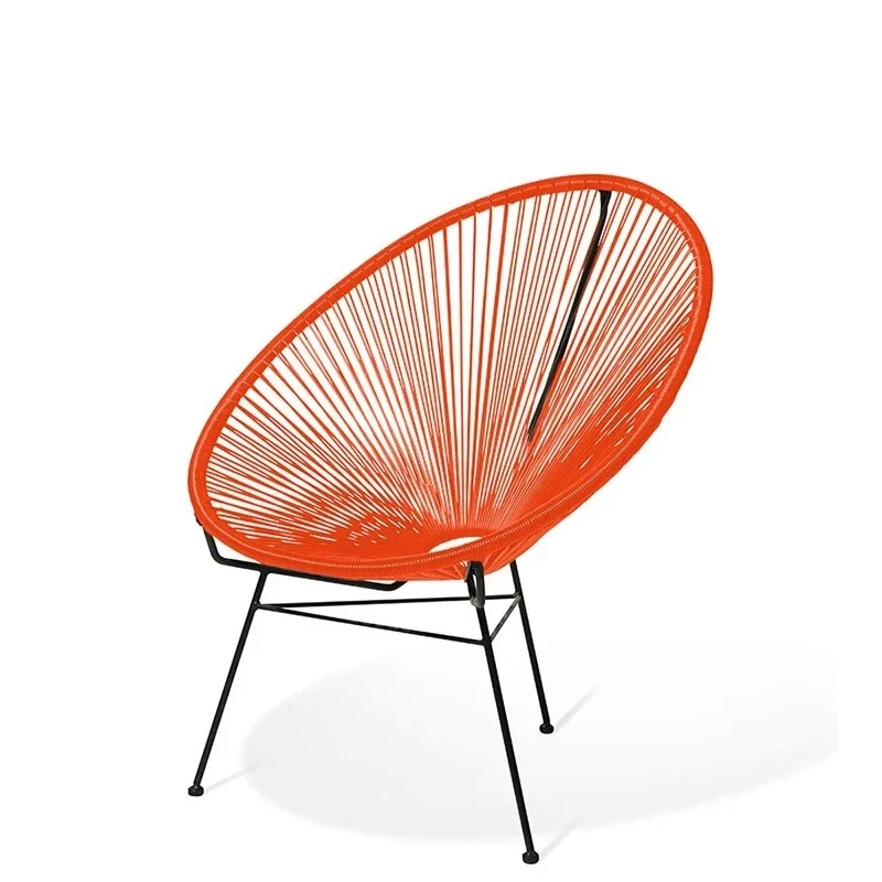 Modern outdoor camping chair for garden courtyard balcony rattan stable portable fishing Breathable hollow out chair stool