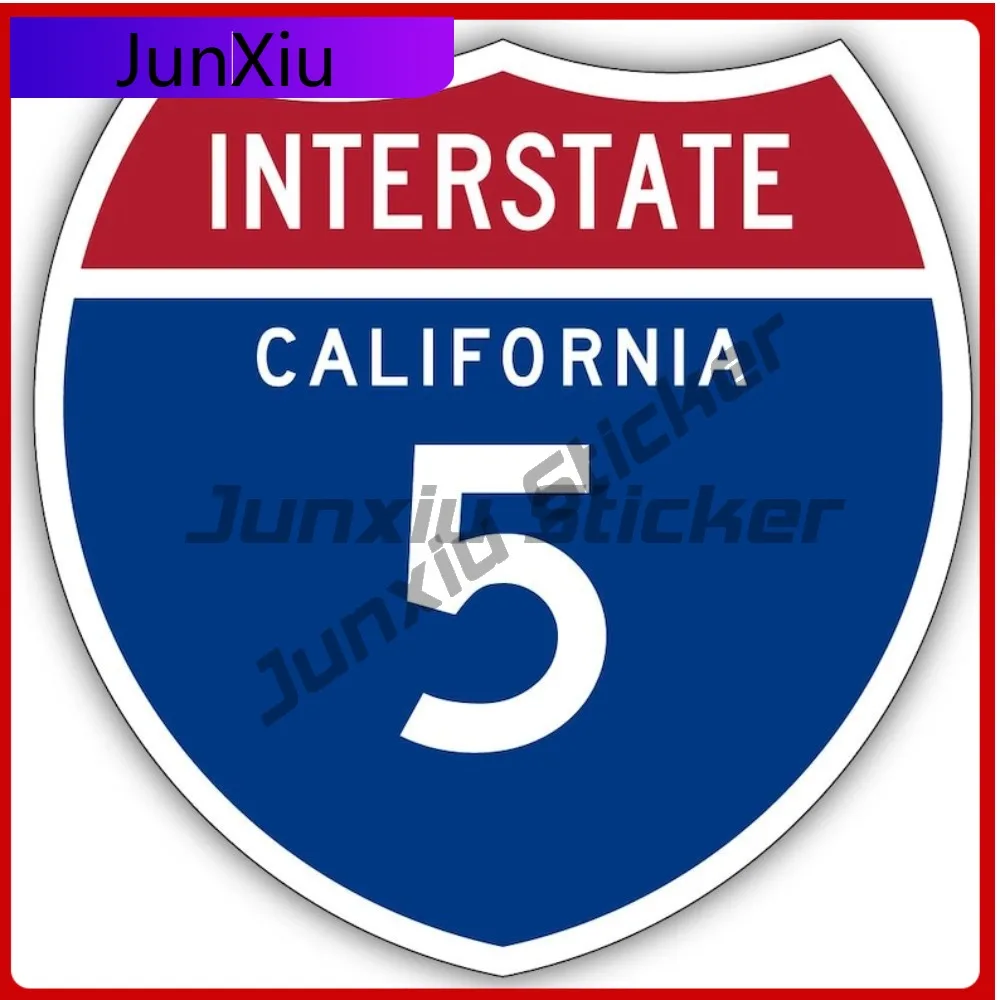 

Interstate 5 California Sign Vinyl Sticker Scratch-proof Exterior Decal Accessories Scratch Cover Sticker For Car Decals And Gra