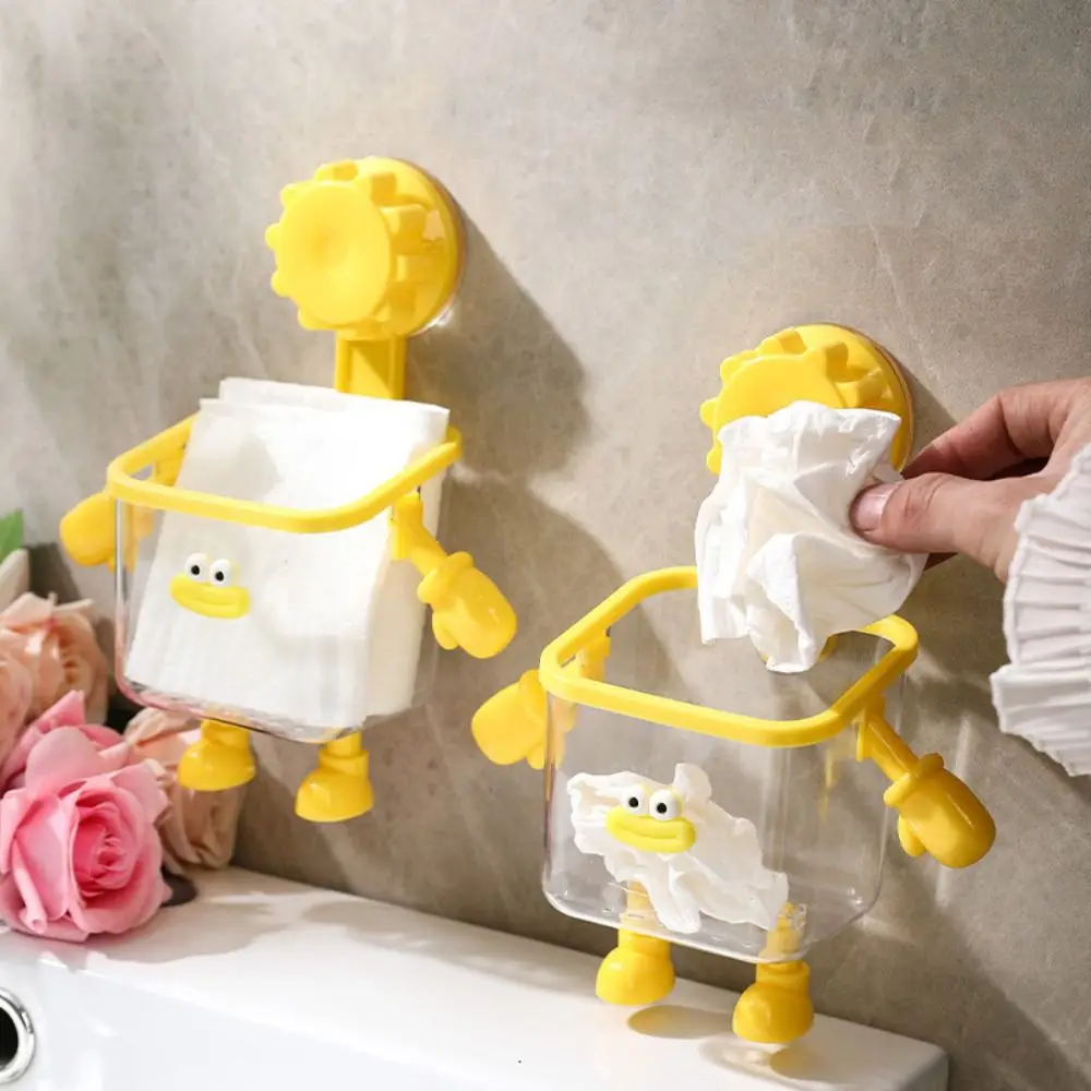 

2PCS Wall-Mounted Toothbrush Holder Perforation-Free with Suction Cup Face Towel Storage Rack Multi-Functional Cartoon