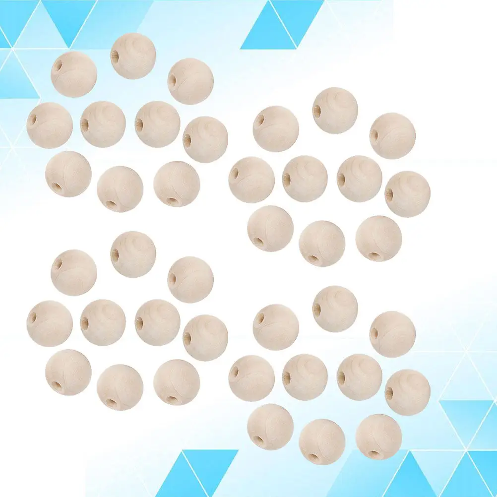 600Pcs Wooden Beads Natural Round Beads for Jewelry Making DIY Craft Accessories Necklace Bracelet Pendant Supplies 8Mm Light
