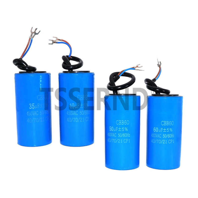 1pc CBB60 Motor Run Capacitors 450VAC Starting Capacitor 5% for Washing Machine 450V 3UF 4UF 5UF 6UF 8UF 10UF 12UF 15UF 18UF 20U