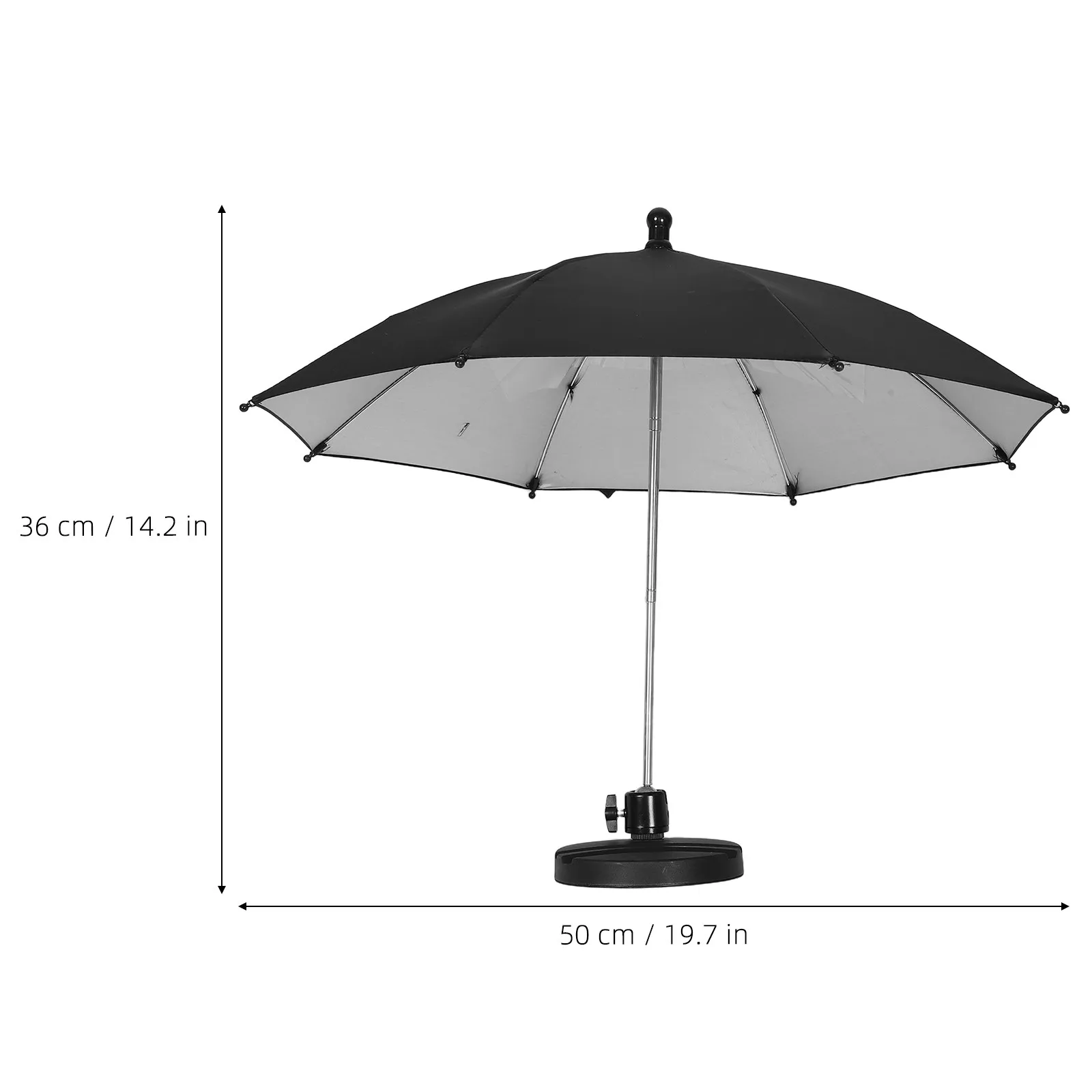 Mini Drink Umbrella Base Compact Telescopic Sunshade Umbrella Phone Shade Portable Table Top Small Poolside