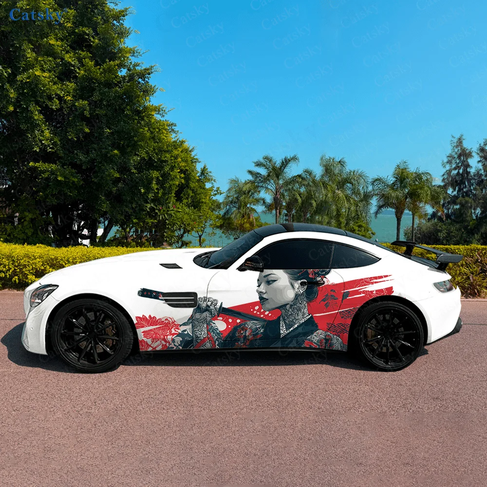 

Yakuza женские самурайские мечи автомобильные виниловые наклейки самоклеящаяся наклейка из ПВХ подходит для грузовиков внедорожник Декор автоаксессуары подарок