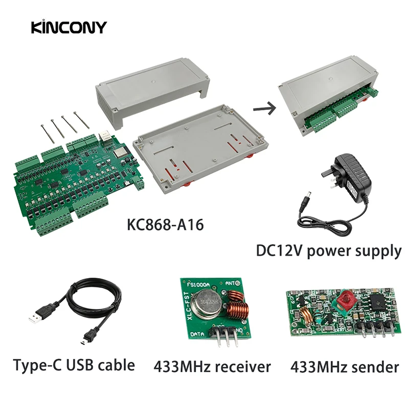 KC868-A16 ESP32 Development Board ESPhome Arduino Tasmota WiFi/Ethernet MQTT Digital Input for Self Reset Wall Switch Contact