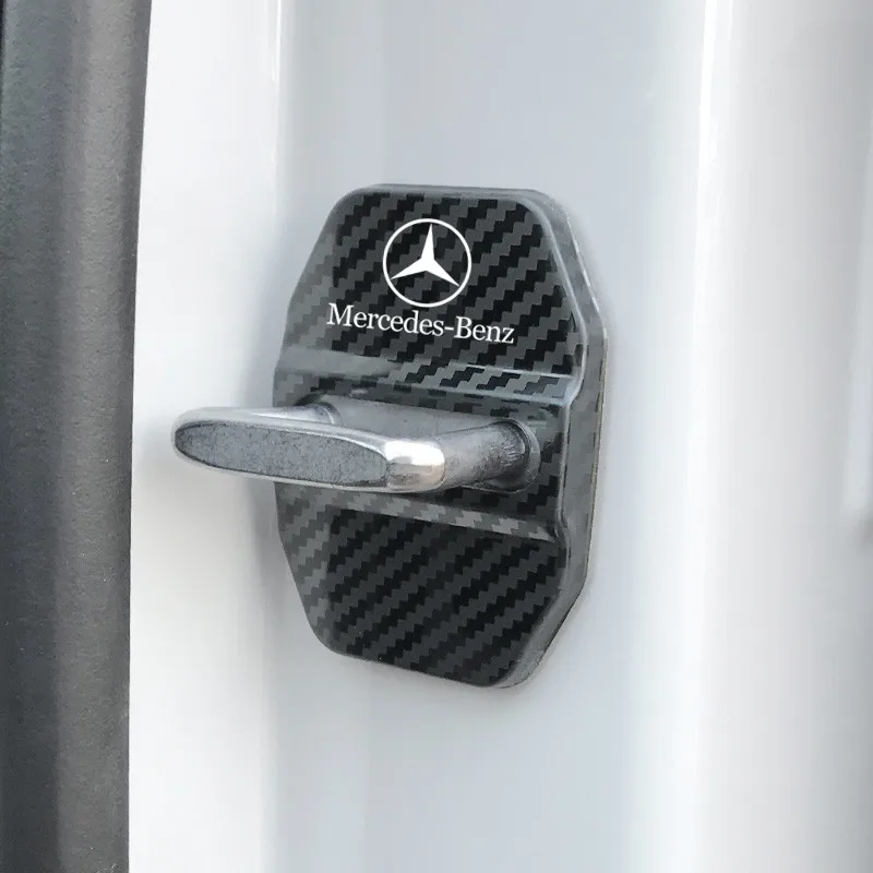 Cubiertas para cerradura de puerta de coche, funda adhesiva para Mercedes Benz, nueva Clase B/C/E Clase A C200L GLC GLK CLA GLA, accesorios