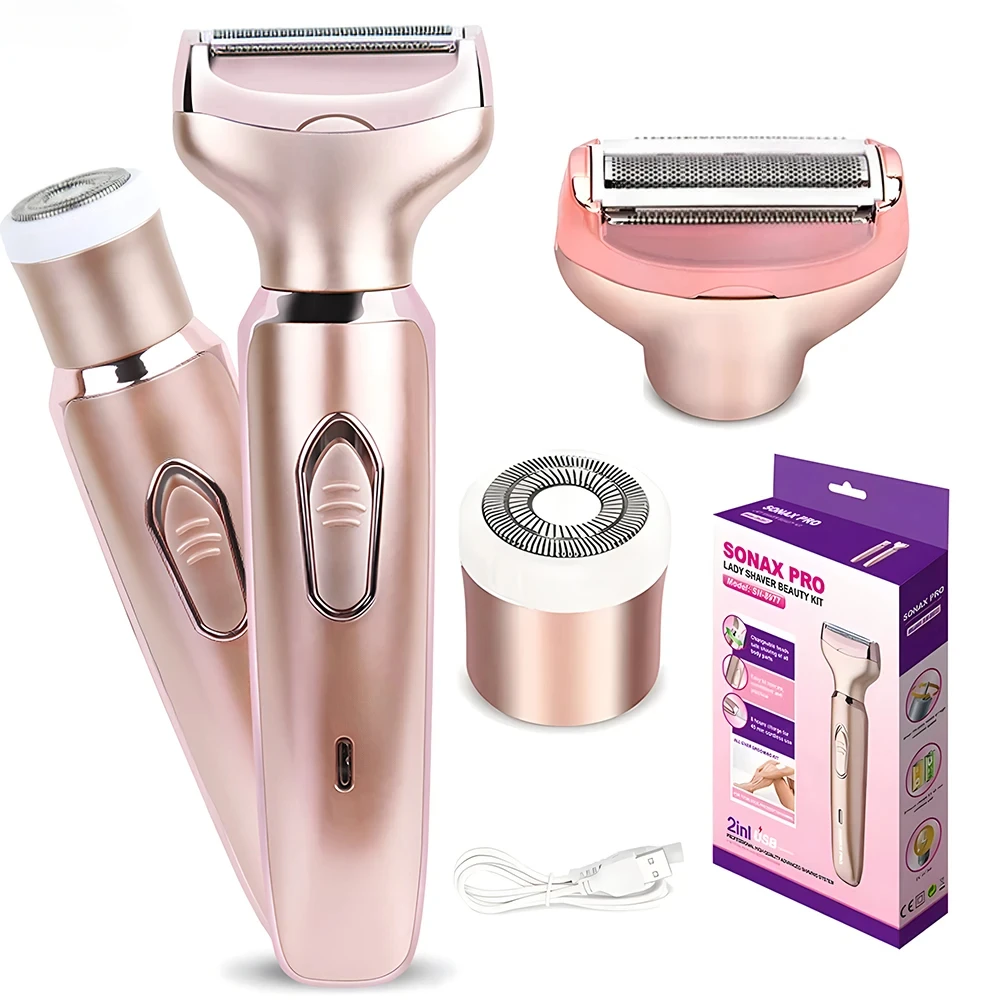 Multi functional women's hair clipper 2-in-1 hair remover, water washing and charging hair removal device, scraper, trimmer