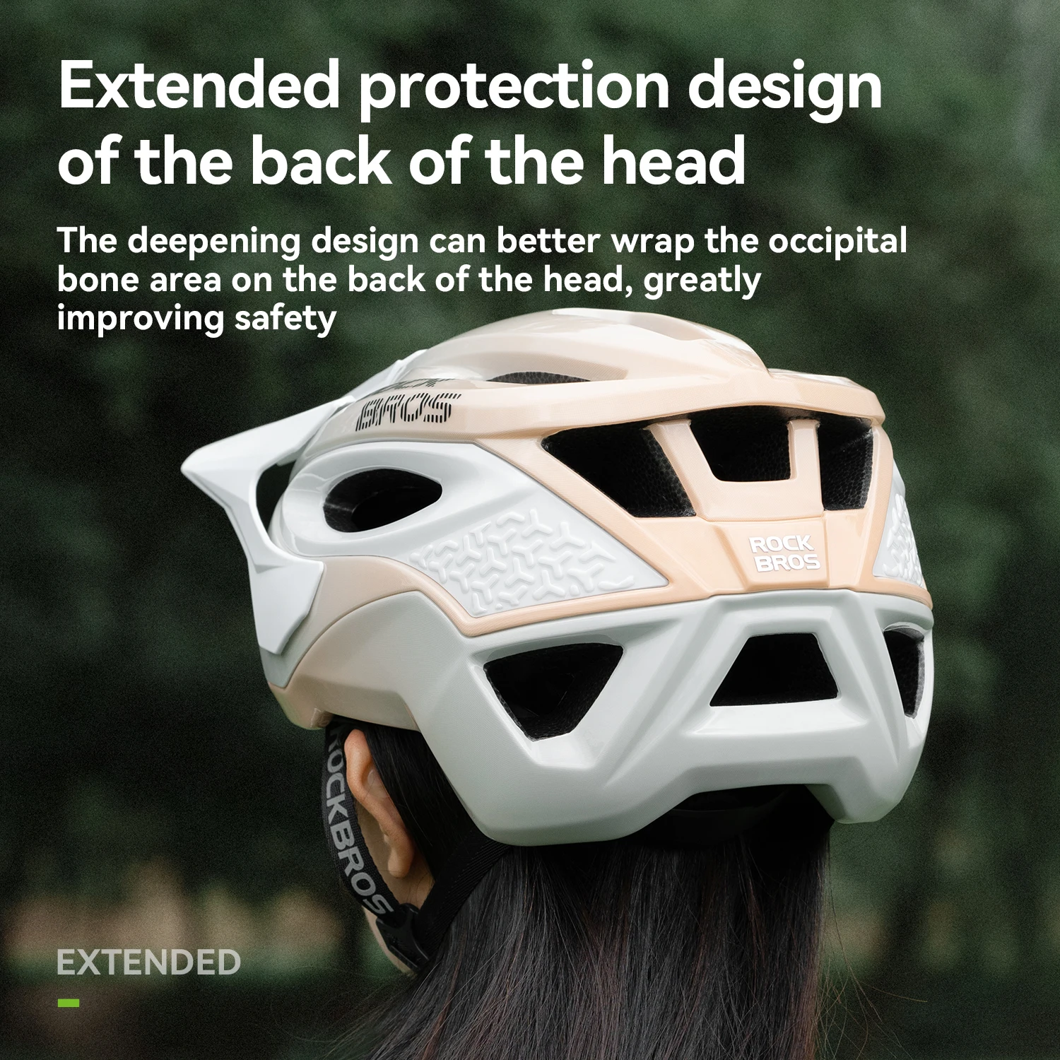 ROCKBROS Cycling Helmet with Nylon brim Bike Helmet Adjustable Outdoor Sports Scooter Safety Cap Lightweight Bicycle helmet