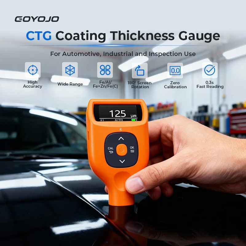 

0-2000um High Accuracy Industrial Coating Tester Flexible Probe Integrated LCD Screen Coating Thickness Gauges Without Bluetooth