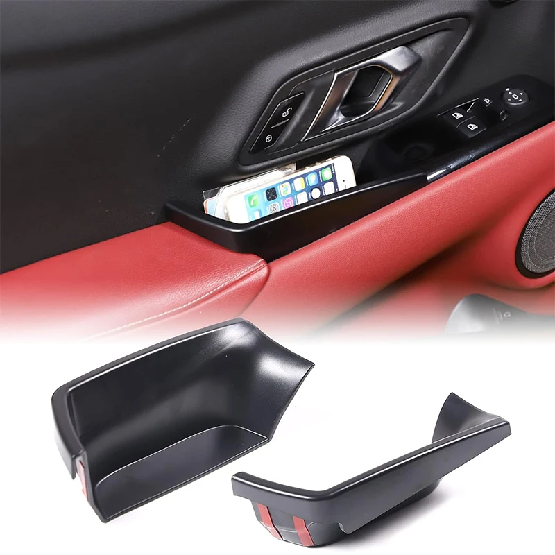 

Car Door Handle Armrest Storage Box Organizer Tray For Toyota Supra MK5 A90 2019-2025 Interior Accessories