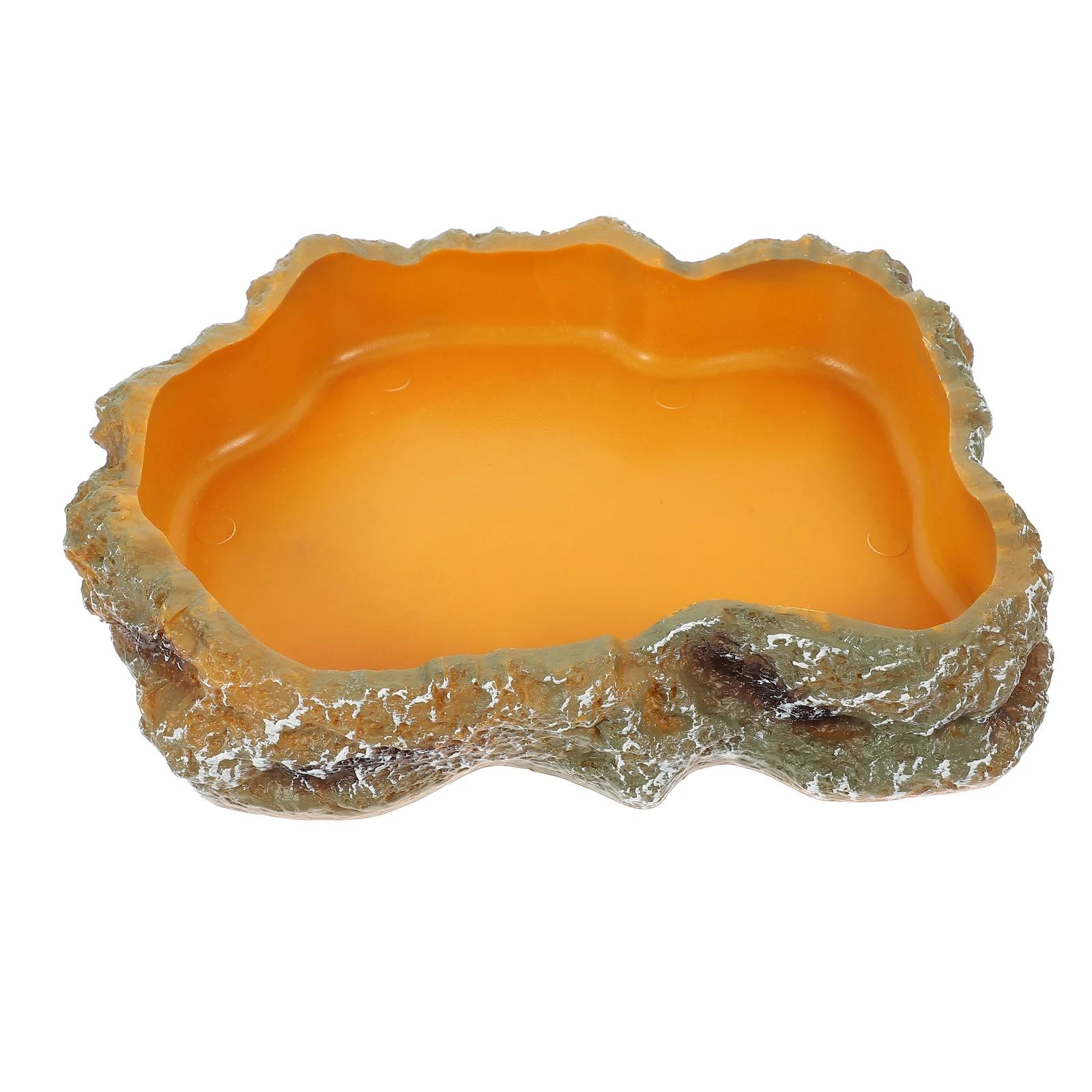 

Reptile Feeding Dish Rock Pattern Bowl for Lizards Turtles Bearded Dragon Perfect Size Practical Tool Snake Water Dish Terrarium