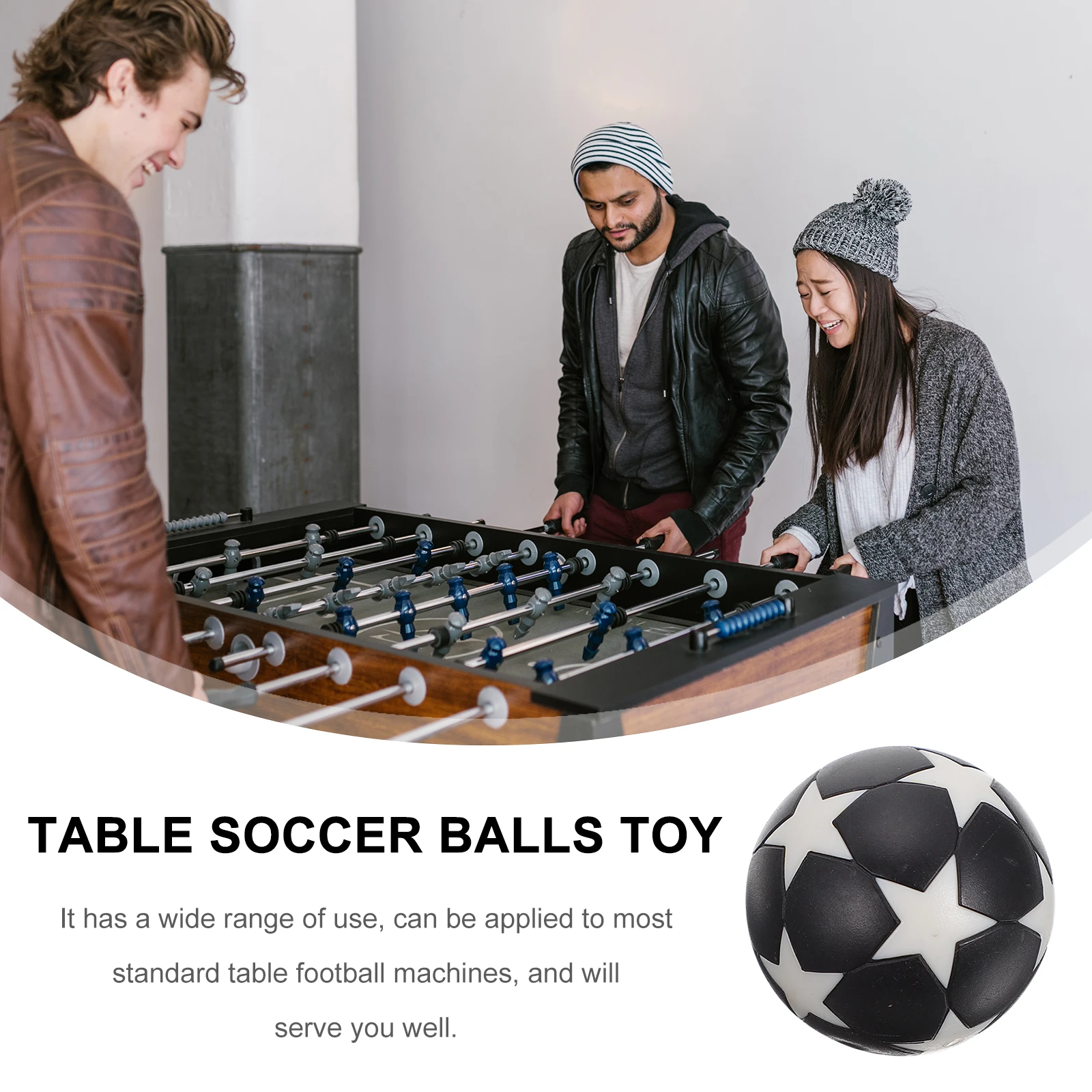 

18 Pcs Soccer Toy Mini Foosball Football Footballs Replacement Table Star Pattern Accessories Accessory