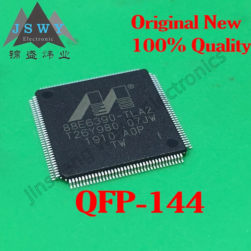 

(1/2PCS) 88E6390-A0-TLA2I000 TQFP144 88E6390-TLA2/Gigabit Ethernet switch chip/New original spot Electronic