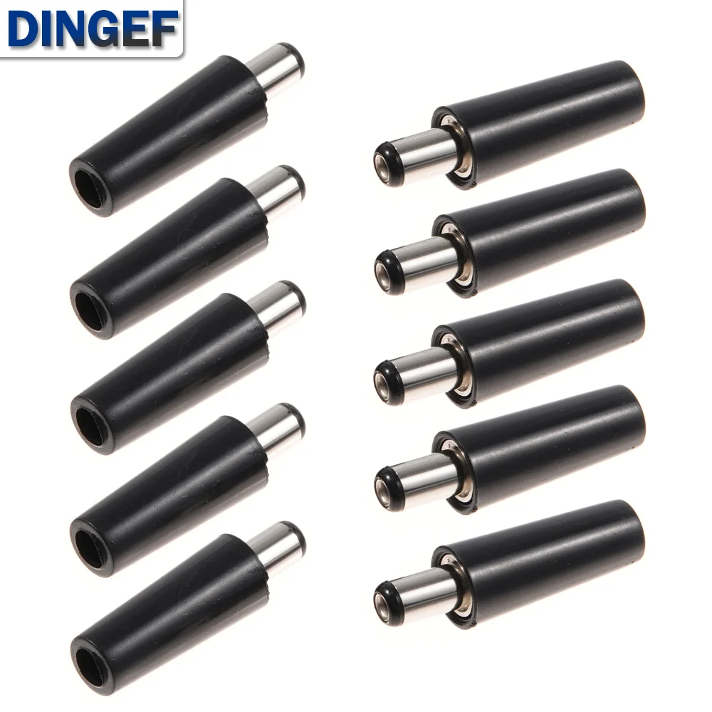 10PCS DC005 DC power plug Male round plug Wire welding type Wiring welding head 5.5*2.1mm 5.5*2.5mm 5.5x2.1mm DC-005