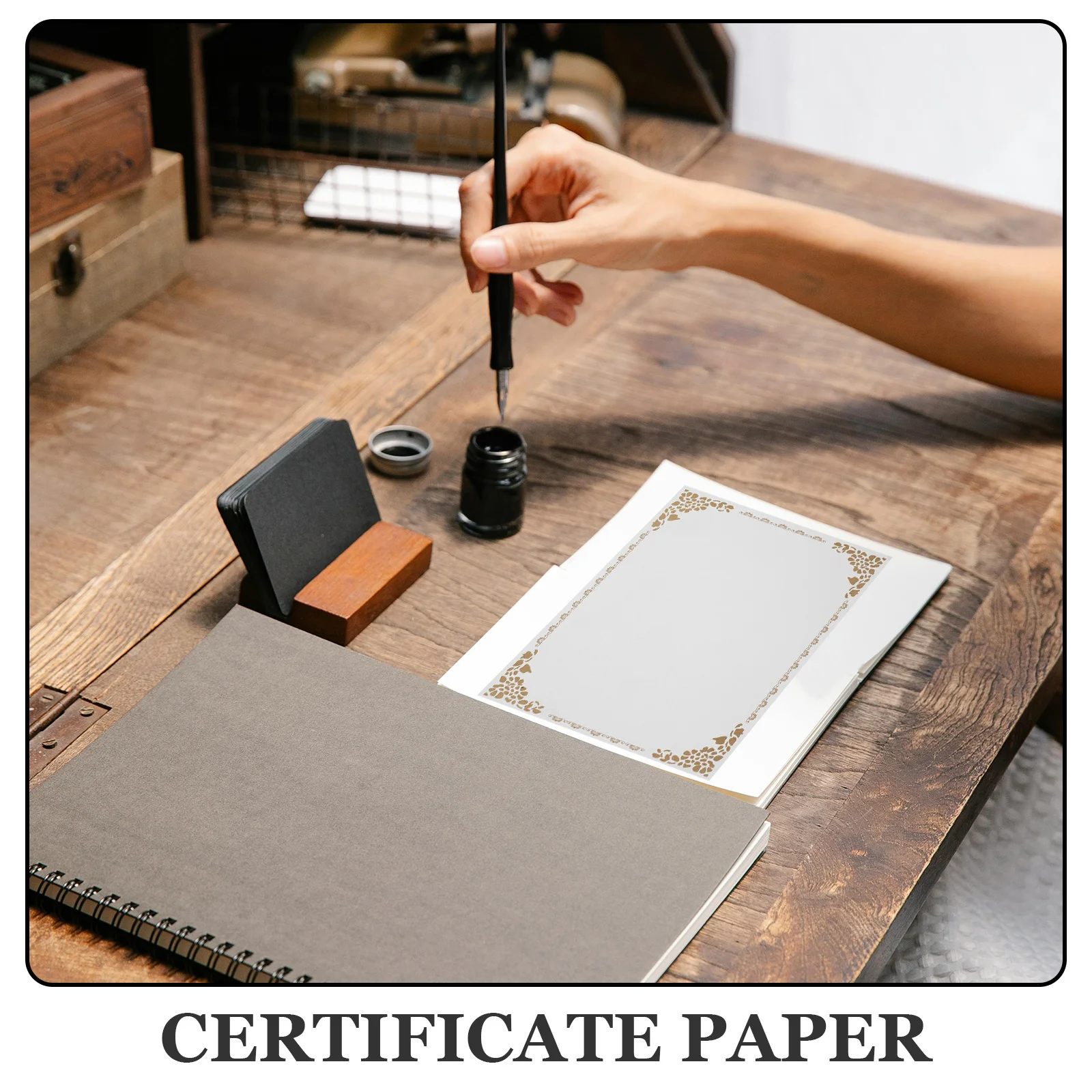 

10Pcs Blank Certificate Paper Sturdy Printable Award Sheets for Graduate Diplomas A4 Certificate Printing Paper for Office