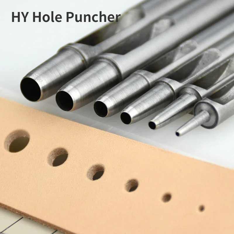 HY Leather Hole Punch Set Hollow Punching Belt Watch Strap Round Shape Size 0.5-10mm Puncher Canvas Scrapbooking Paper