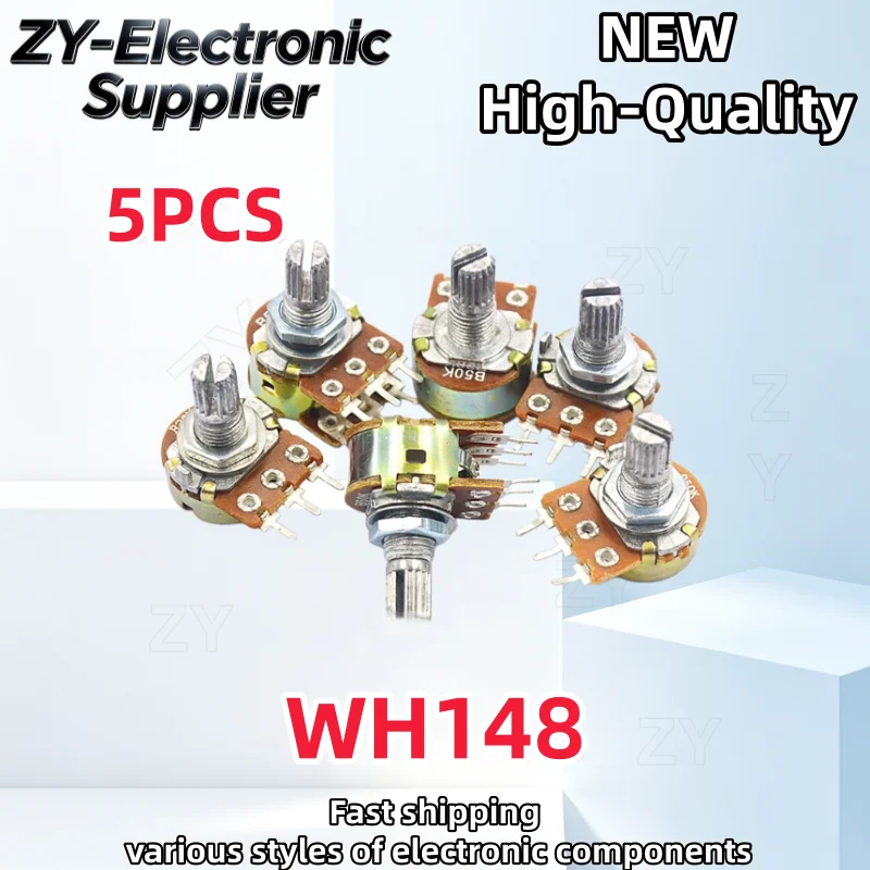 5PCS WH148 3pin 6pin 15mm 20mm B1K B2K B5K B10K B20K B50K B100K B250K B500K B1M Potentiometer 1K 2K 5K 10K 20K 50K 100K 250K