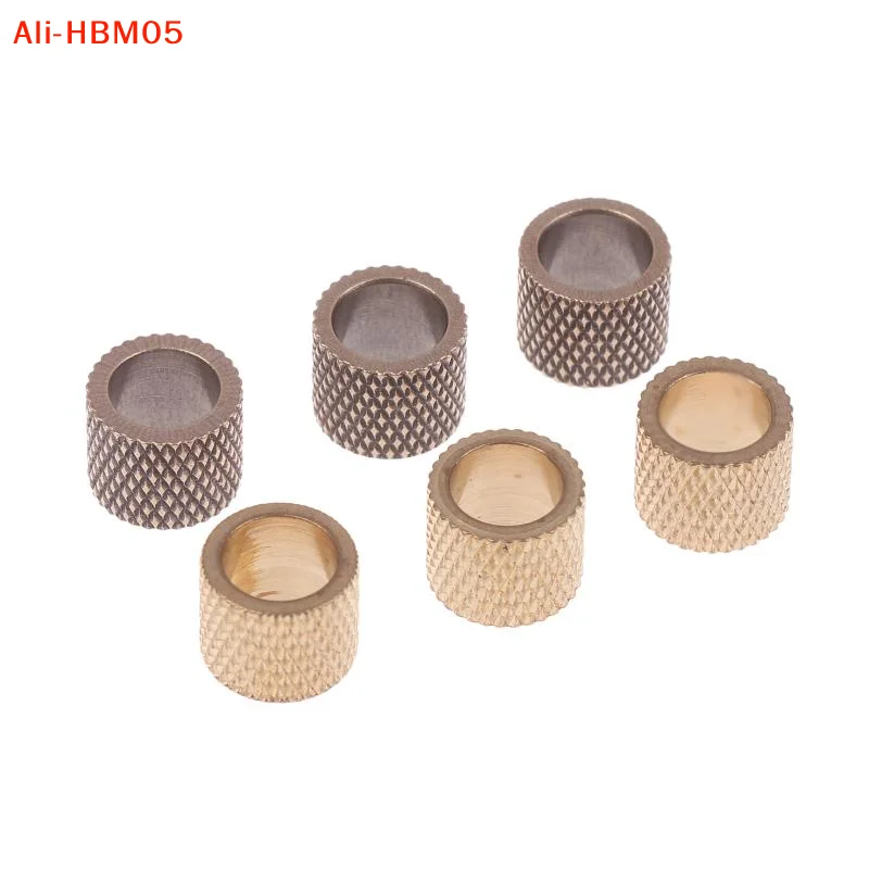 (HB05)2Pc Knurling Cylinder Brass Knifes Bead DIY Paracord Woven Bracelet Lanyard Pendant Accessory Outdoor Tool Hanging Charm
