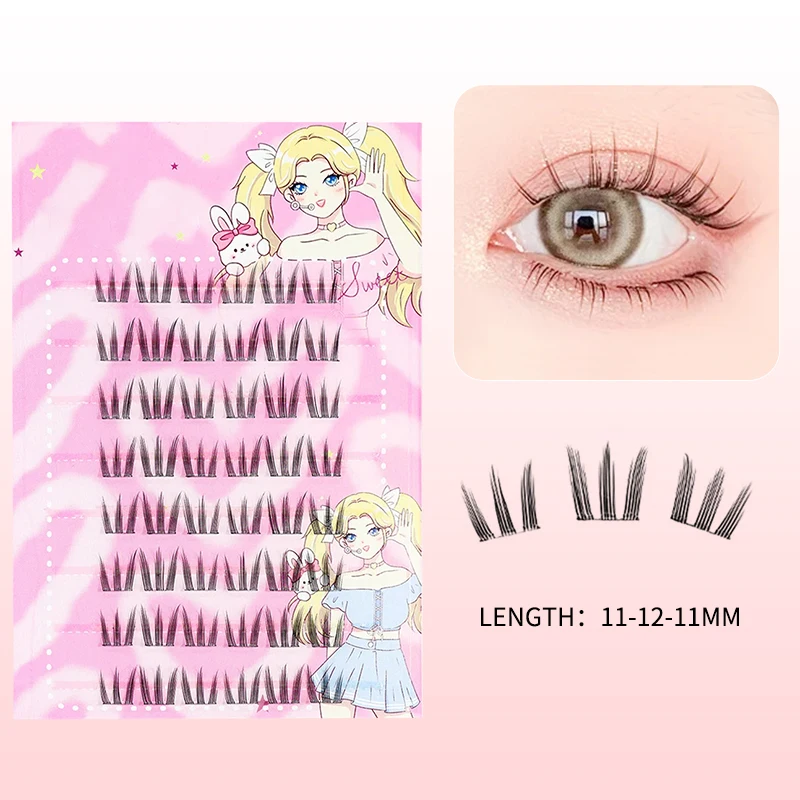 ขนตาปลอมแบบนุ่มสไตล์ Soft Idol ติดด้วยตัวเอง ไม่ต้องใช้กาว ขนตาเดี่ยวสำหรับผู้เริ่มต้น ใช้งานง่าย นำกลับมาใช้ใหม่ได้