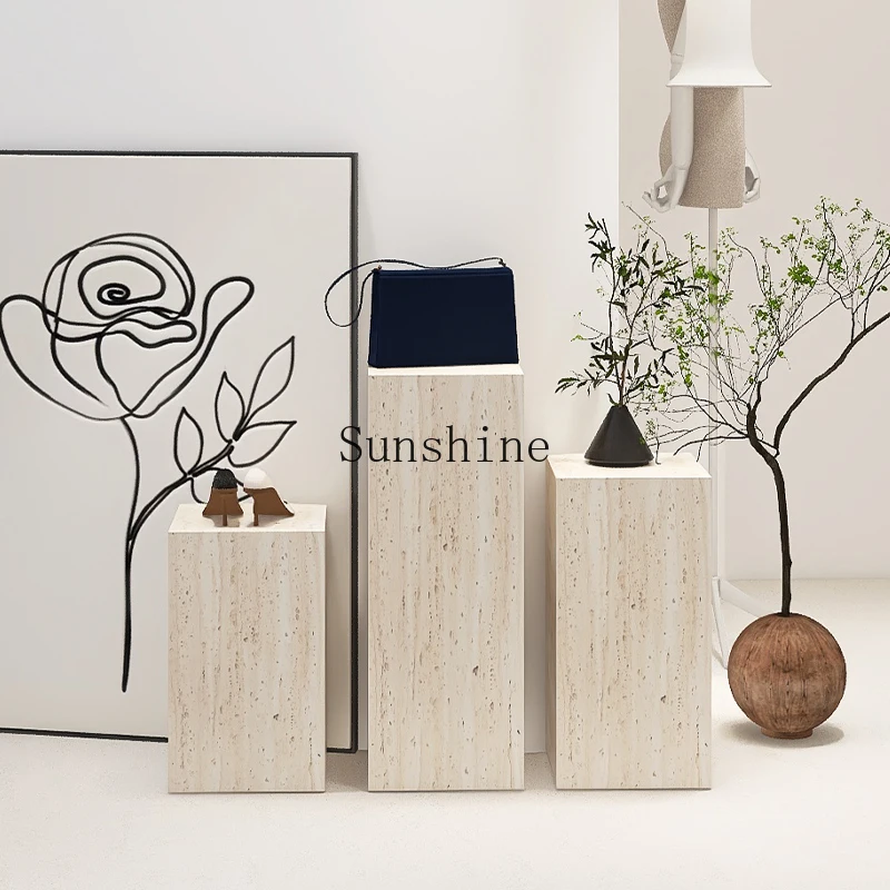 

Square figure base model height increase window flower shop ornament