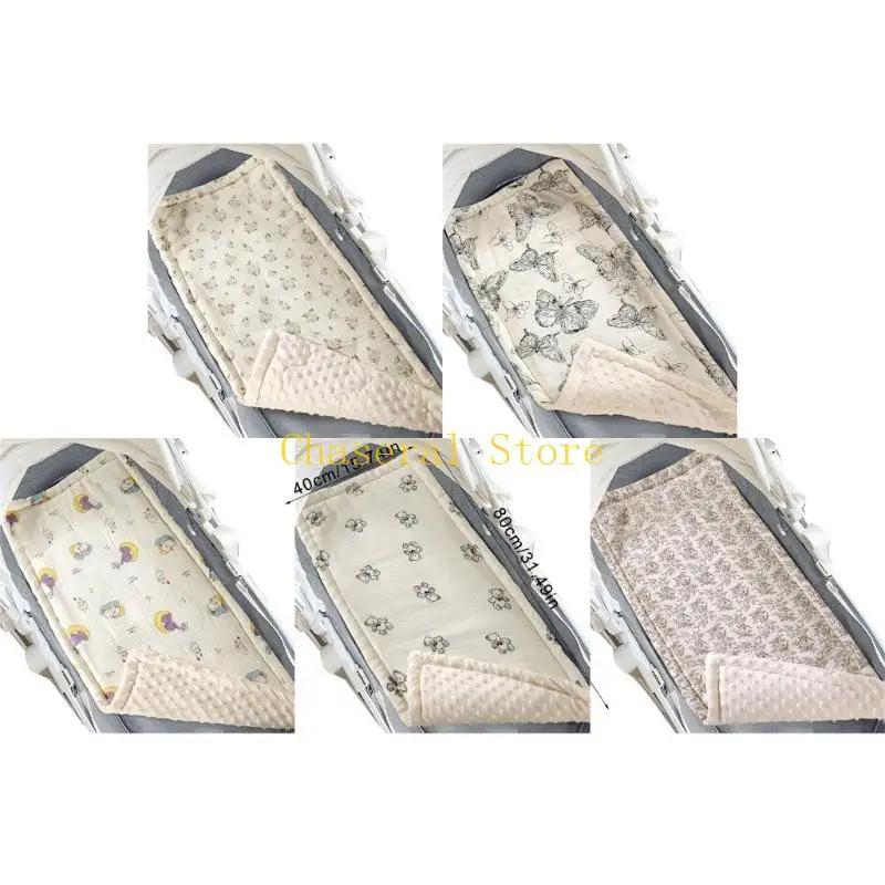 E7CE Baby Strollers Pad Pram Carriage Cushion Double Sided Mattress Pushchair Liner