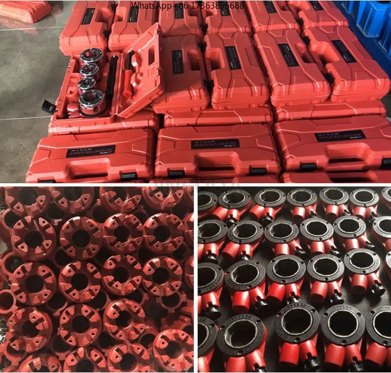 Pipe Threader Handheld Galvanized Iron Pipe Sleeve Machine Electric Threading Tools With Dies 220V 2300W