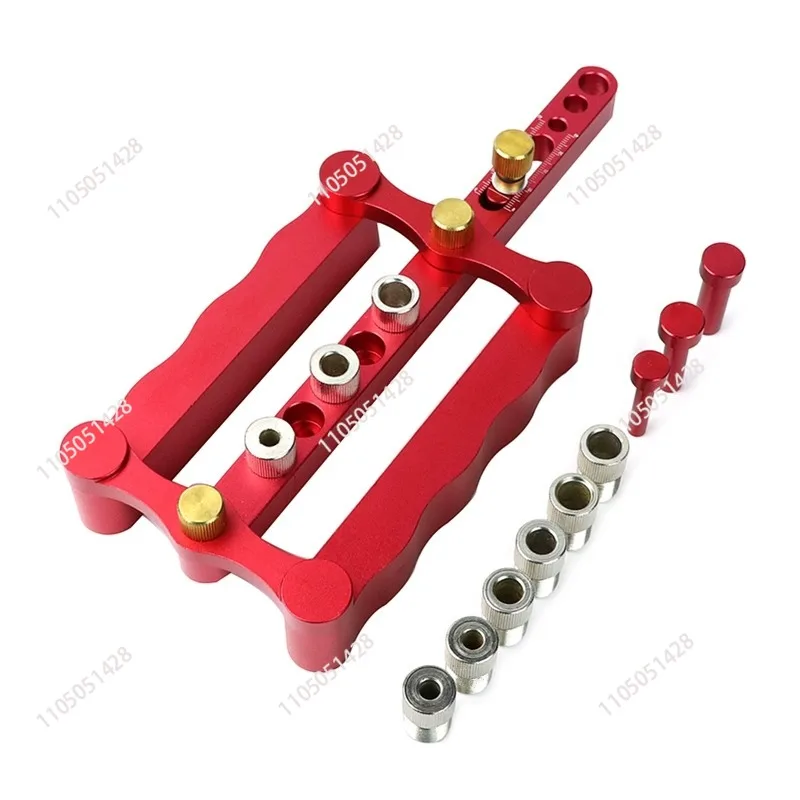 Self-centering Woodworking Pin Clamp Drill Guide Wood Pin Punch Positioner Tool Kit