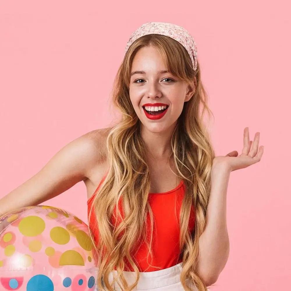 Fashion Summer Women Turban Daisy Floral Hair Bandana Hair Accessories Triangle Triangle Head Scarves Women Girl