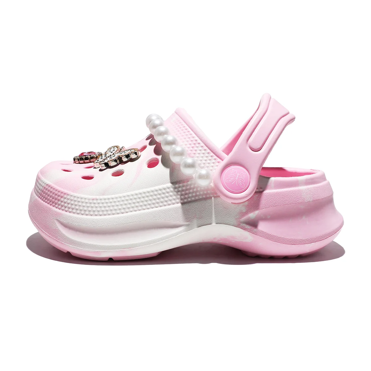 Kinder-Slip-On-Clogs und -Mules - Atmungsaktive, wasserdichte EVA-Gartenschuhe mit dekorativer Kette für Strand und Alltag 168 – Detail 3