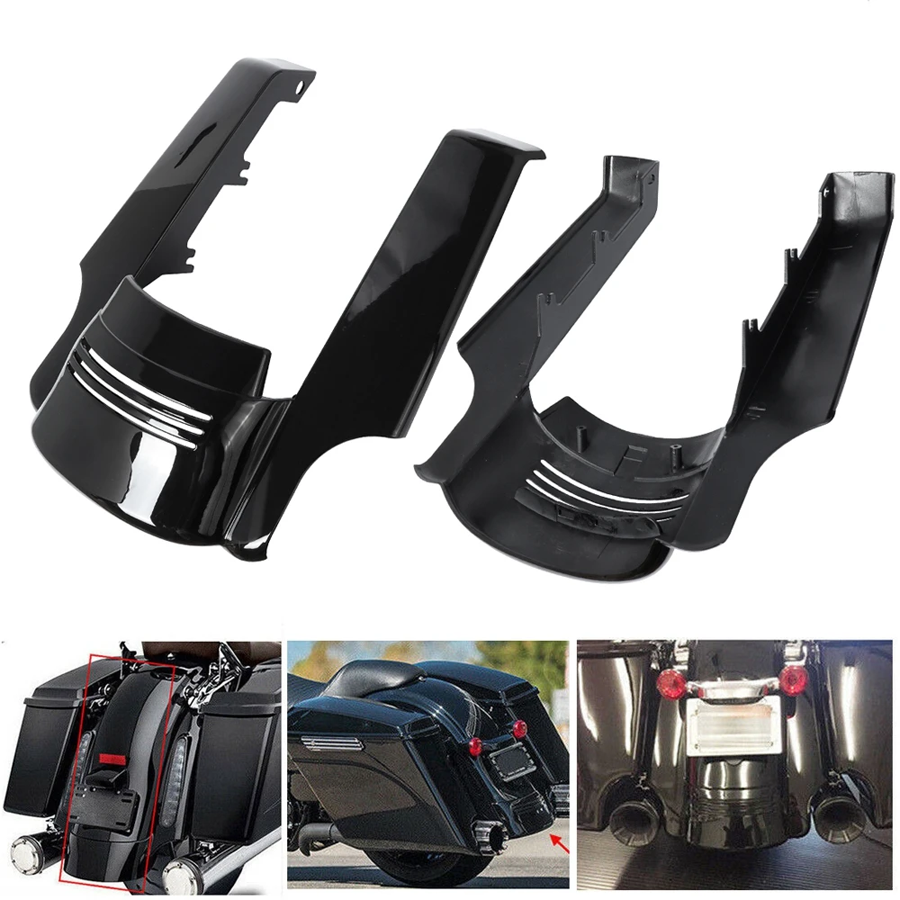 

New Motorcycle Black Stretched Rear Fender Extension For 2009-2013 Harley Touring Street Road Glide Bike 2012 2011 2010