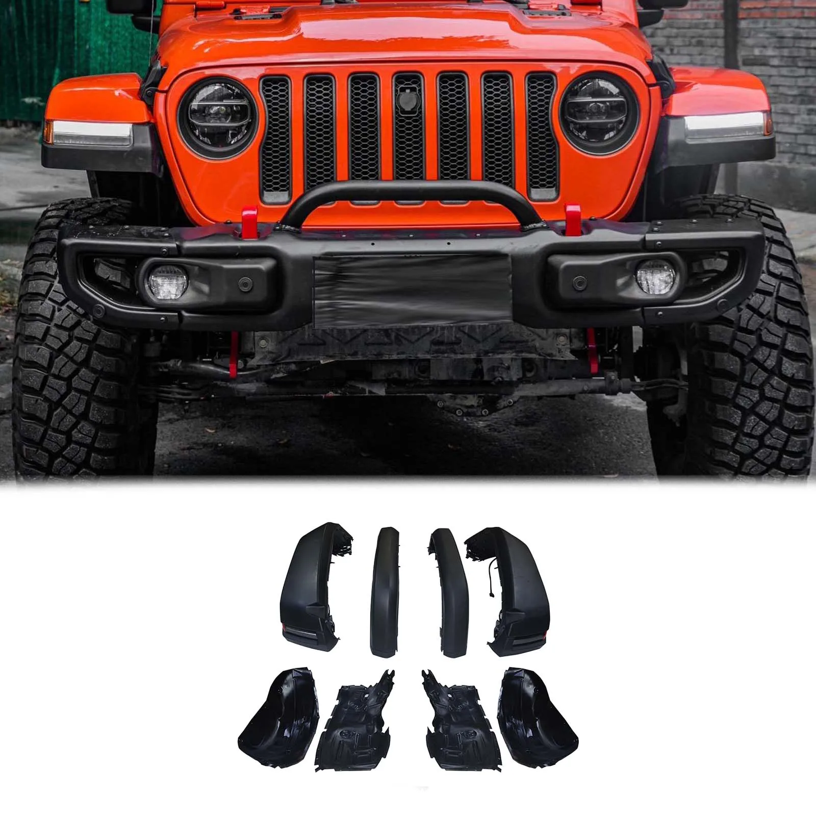 

Maiker High Mount Fender With Light For Jeep Wrangler JL Fender Flare Accessories Maiker Manufacturer