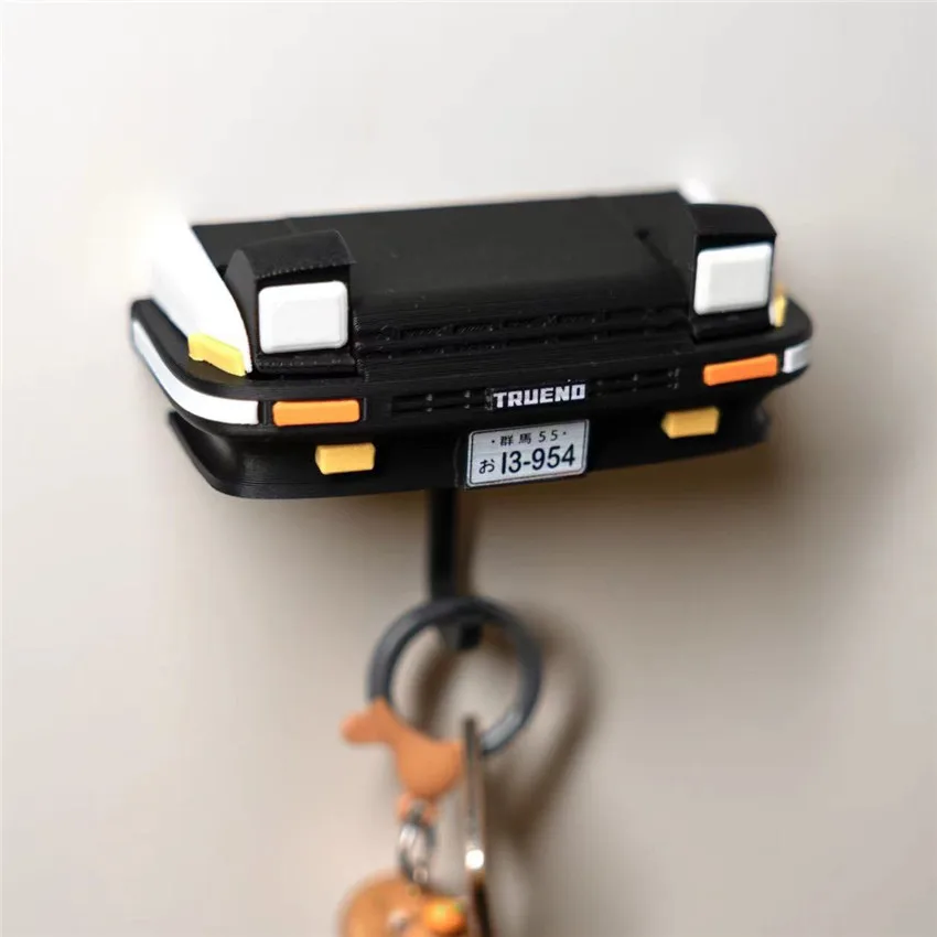 Initial D AE86 llavero con gancho, soporte para llaves, colgante para coche, estilo JDM, accesorios para coche