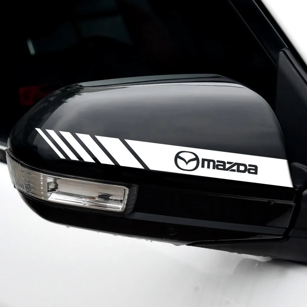 ملصق تزيين جسم الرؤية الخلفية الجانبية ، تصفيف السيارة ، ملصق لمازدا 2 3 5 6 أكسيلا أتينزا سرعة 6 BL BK GJ GL مرآة #4