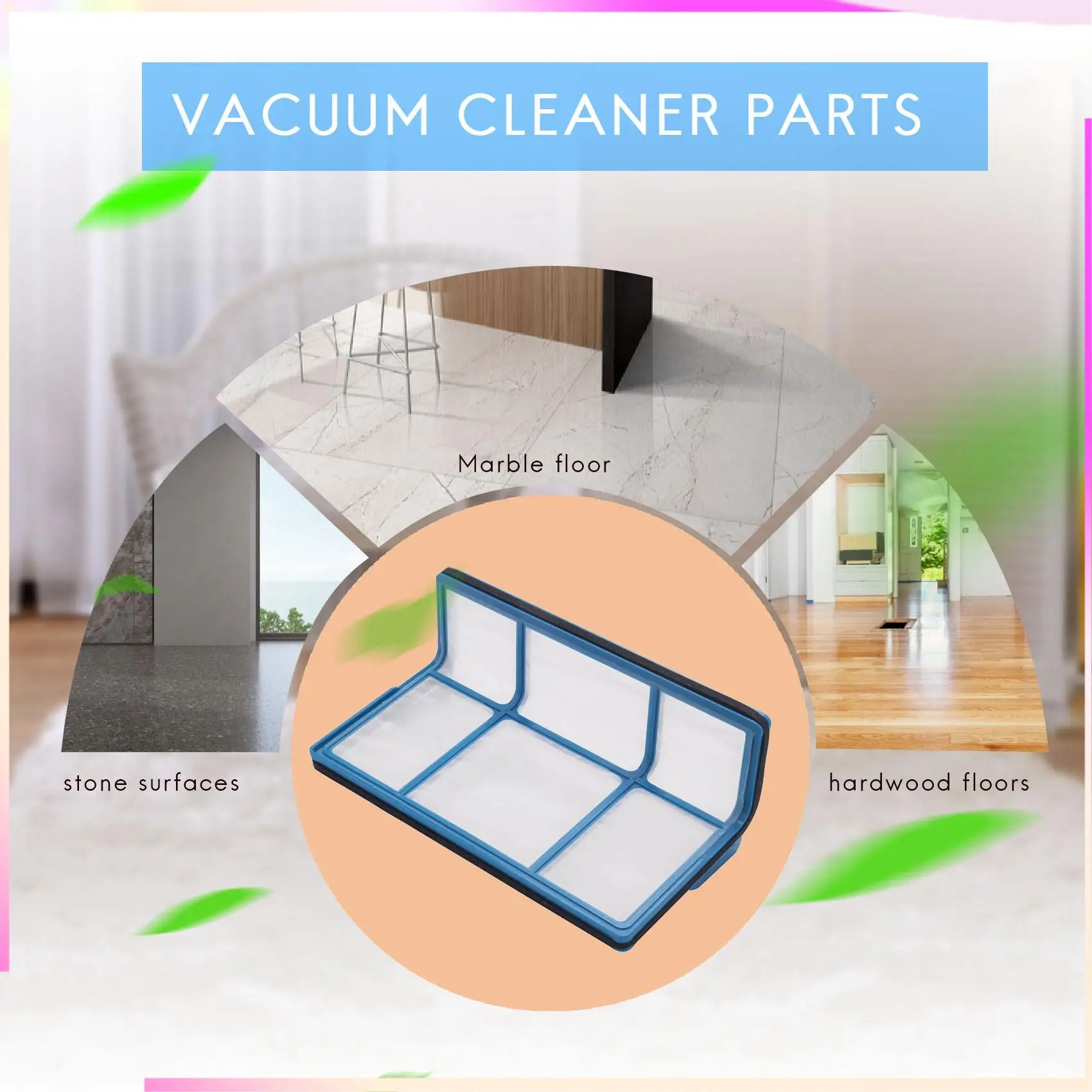 B26B 5 Filters+10 Side Brushes For Medion Md 16192 Md 18500 Md 18501 Md 18600 Spare Parts