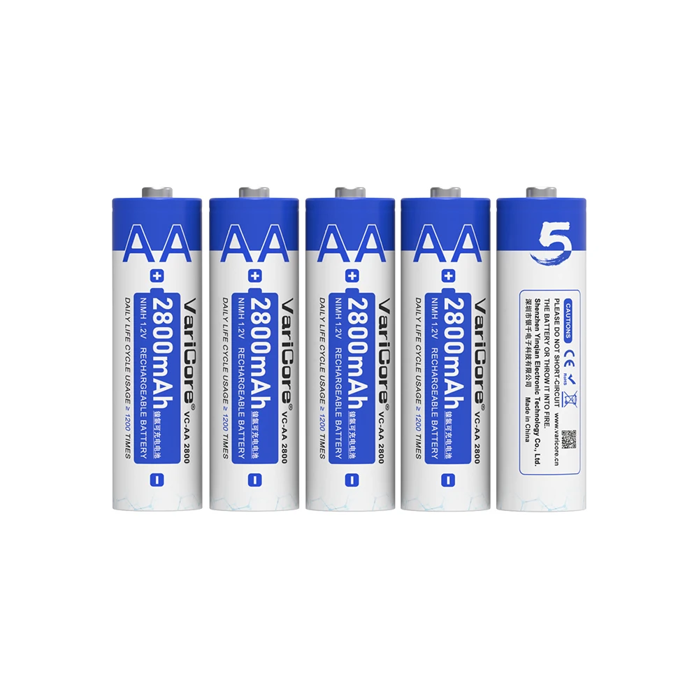 VariCore VC-AA 2800 caja de Color 4 Uds NiMH 1,2 V NiMH 2800mAh batería recargable de gran capacidad para ratón juguete Control remoto