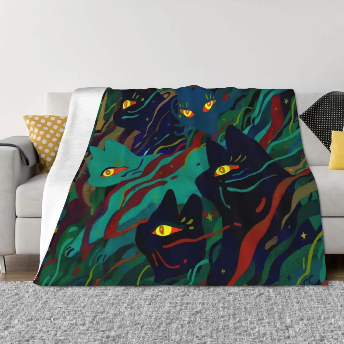 

Caterwauling Throw Blanket Blankets For Baby Bed covers Decorative Sofa Blankets