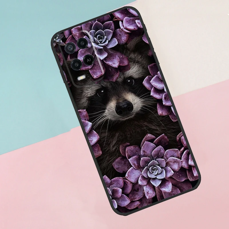Raccoon Case For OPPO A15 A16 A52 A72 A54 A74 A94 A3S A5S A83 A91 A93 A5 A9 A31 A53 2020 Cover image 5