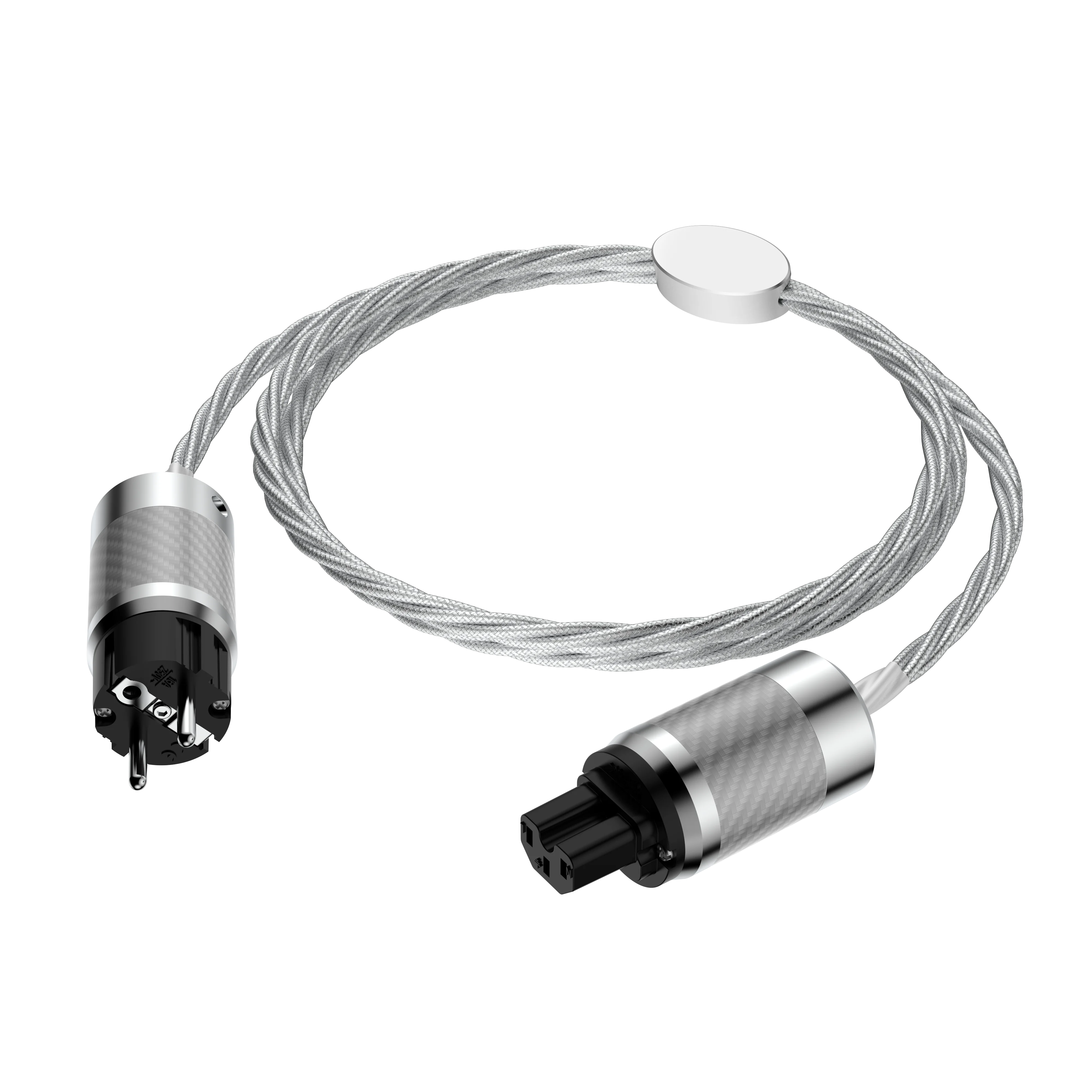 HiFi OCC Silver plated Power Cable US/EU plug Power Cord Soft and flexible audiophile Amplifier cable