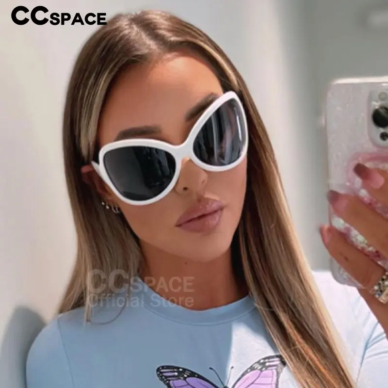 56546 Fashion Women Egg Shaped Sunglasses Round Large Frame Sports Goggles Men Uv Resistant Pink Sun Glasses Uv400